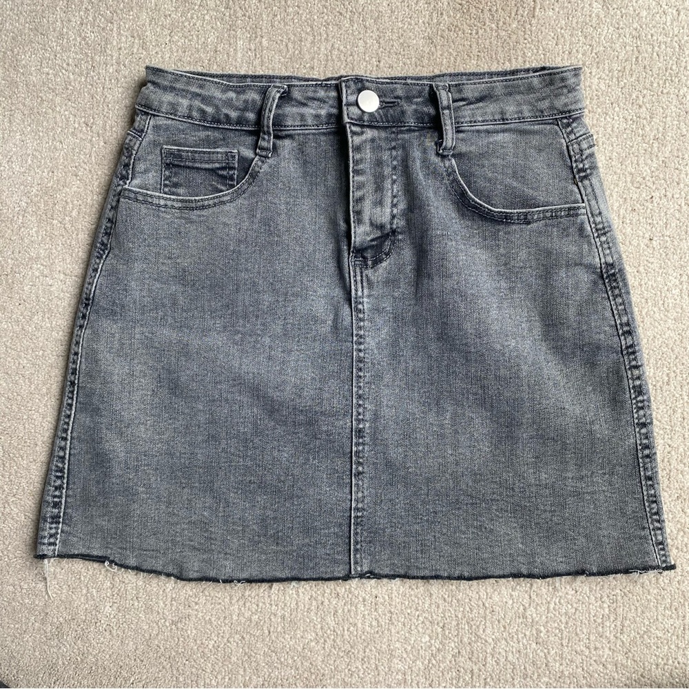 Gray Jean high waist Skirt